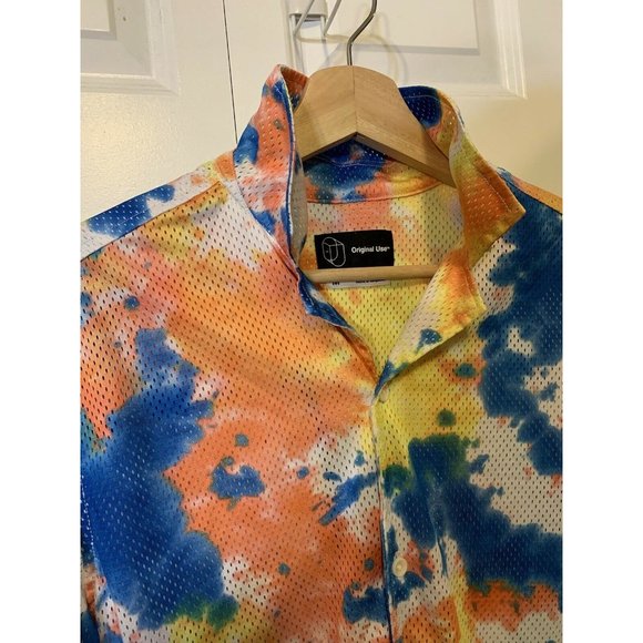 Original Use Men’s Sz M Tie Dye Button Fit Short‎ Sleeve Shirt - Picture 7 of 8